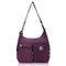 Women Nylon Waterproof Multifunctional Handbags Crossbody Bag Backpack Large Capacity Shoulder Bags - Purple