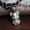 1Pc Trendy Vintage Ancient Silver Pendant Necklace Three-Dimensional Relief Zodiac Animals Pisces Women Sweater Chain - 03