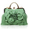 Rose Flower Women Handbag Cosmetic Bag - Green
