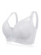 DD Cup Push Up Lace Full Coverage Breathable Bras - White