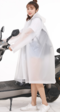 Fashion Girls Men Raincoat Cycling Electric Car Bicycle EVA Waterproof Raincoat - White