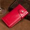 PU Leather Large Capacity Wallet Purse Key Bag For Men Women - Red