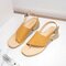 Women Large Size Buckle Casual Sandals  - Yellow
