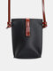 Women's PU Mobile Phone Small Bag Fashion Mini Single Shoulder Diagonal Bag Vertical Mobile Phone Bag - Black