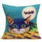 Capa de almofada de linho vintage fofo gato sofá doméstico Soft Fronhas de escritório Capa de almofada de cintura dez - #1