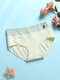 Women Avocado Letter Printed Cotton Antibacterial Wide Waistband Cozy High Waist Panties - #03