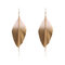 Vintage Ear Drop Earrings Colorful Gradient Feather Chain Tassels Earrings Ethnic Jewelry for Women - White