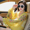 Embroidered Applique Chiffon Sunscreen Sleeve Shawl Summer Women Sunscreen Clothing - #02
