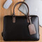 Men Business Handbag Casual Multifunction Laptop Bag - Black
