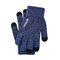 Knitted Touch Screen Gloves Non-slip Outdoor Warm Gloves - Blue