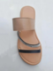 Women Large Size Rhinestone Causal Comfortable Flat Stripe Slippers - Pink