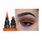 Penna per eyeliner a doppia testa a 12 colori Penna per eyeliner liquido fluorescente Triangolo Francobollo Occhio a penna Trucco - 07