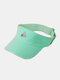 Unisex Cotton Outdoor Sports Badminton Pattern Couple Sunscreen Visor Hats Baseball Cap - Green