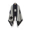 Thick Velvet Fringed Cat Pattern Casual Shawl Party Shawl Scarf - Gray