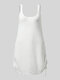 Backless Knitted O-neck Sleeveless Solid Color Drawstring Sexy Tank Top - White
