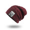 Mens Vogue Wool Velvet Knitted Hat Warm Good Elastic Hat Winter Outdoor Casual Beanie - Red