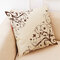 Housse de coussin en lin de coton carré motif de fleur de style concis taie d'oreiller de décoration de voiture et de maison - #1