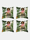 4PCS Colorful Abstract Pattern Cartoon Female Figure Printing Peach Skin Pillowcase Home Decor Sofa Living Room Car Throw Cushion Cover - #03