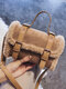 Women Plush Bag Handbag Cute Crossbody Bag - Khaki