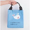 Cute Animal Takeout Insulation Bag Lunch Bag Ice Bag Portable Aluminum Film Lunch Box Picnic Bag  - Blue