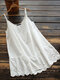Camisola feminina bordada patchwork alça ajustável - Branco
