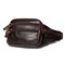 Vintage Waist Bag Genuine Leather Crossbody Shoulder Bag Chest Bag For Men - Brown