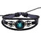 Vintage Multilayer Bracelet Leather Handmade Gallstone Twelve Constellation Ethnic Jewelry for Women - 03