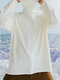 Men's Loose High-neck Long-sleeved T-Shirts - White