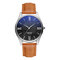 Business Style Emboss Quartz Watch Leather Waist Watch Waterproof Watch For Men - 05