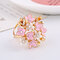 Useful Fashion Flower Scarf Buckle Clothing Accessories Best Jewelry Gift for Her - Pink