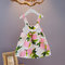 Fruit Print Girls V-neck Sleeveless Casual Dress For 1-5Years - Pink
