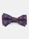 Men Dacron Cartoon Geometric Pattern Jacquard Double Layer Bowknot Formal Suit Bow Tie - #11