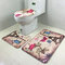  3ピース浴室滑り止め便座カバー敷物コーラルベルベットマットリビングルーム家の装飾 - ＃3