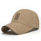 Men Cotton Baseball Cap Sports Golf Snapback Outdoor Sports Sunscreen Hats - Khaki