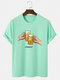 Mens Beer Cheers Graphic Crew Neck Cotton Short Sleeve T-Shirts - Green
