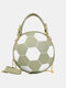 Women Basketball Football Chains Handbag Crossbody Bag - Green