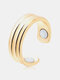 1 Pcs Casual Simple Personality Ring Magnetic Health Alloy Fashion Men's Women's Open Ring - Gold