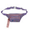 Men And Women Waist Bag Animal Embroidery Fanny Pack - Purple
