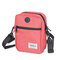 Men Canvas Mini Waterproof Multi-Function Phone Bag Outdoor Crossbody Bag - Red