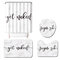 Marble Patterned Letter Printing Shower Curtain Carpet Mat Four-Piece Bathroom Cushion Cover Decorative Curtain - Shower curtain 180*180+ three-piece