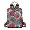 Brenice Cowhide National Flower Handbags Multifunction Shoulder Bags Backpack - 07