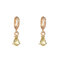 4 Colors Trendy Geometric Drop-shaped Pendant Earring Gemstone Shine Ear Drop Elegant Jewelry - Yellow