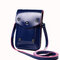 Women Retro Shoulder Bag Vintage Rivet PU Crossbody Bag Little Phone Bag - Dark Blue