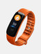 6 cores retângulo mostrador Coração taxa de pressão arterial monitoramento passo à prova d'água esportes multifunções digitais relógios inteligentes - laranja