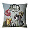 Nordic Retro Flower Tulip Linen Pillow Case Home Fabric Sofa Cushion Cover - #3