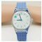 Mignon Trendy Watch Candy Colors Plastic Heart Spot Watch pour Femmes Enfants - Bleu foncé