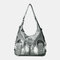 Women Tie Dye Multi-carry Waterproof Large Capacity Crossbody Bag Shoulder Bag Handbag Backpack - Light Grey
