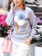Women's Sweatshirt Long Sleeve Cute Decoration Sweet Sweatshirt - Grey