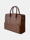 Women Handbag Solid Multifunction Crossbody Bag - Brown