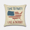 American Independence Day National Day Pillowcase Retro Hand-Painted July 4 Linen Digital Printing - #6